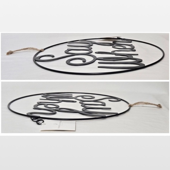 New Room & Retreat Wall Décor “Say When” Black Metal Circle Sign Bar Large - Picture 5 of 12